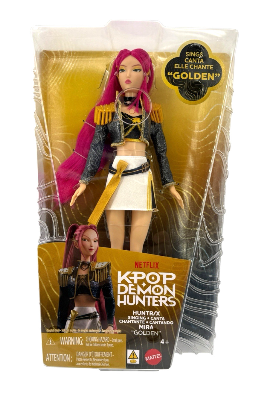KPop Demon Hunters HUNTR/X Mira Golden Singing Doll Mattel Netflix NEW *IN HAND